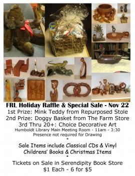 Nov 22 FRL Holiday Raffle & Sale