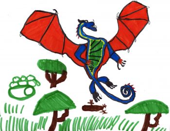 Hunter Meister-Baetge, Age 10, Dragon from Wings of Fire