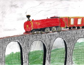 Ivan Tokarev, Age 9, Harry Potter, Train to Hogwarts (December)